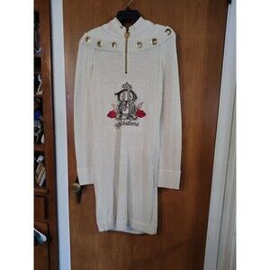 Rare Vintage Women's Apple Bottoms Hooded Cream Hoodie Dress Size Extra Large Xl